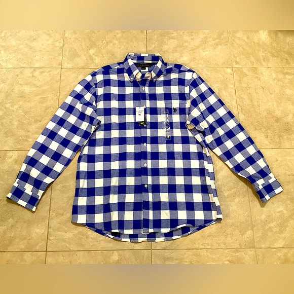 NWT U.S. Polo Assn. Men’s Soft Cotton Shirt, Size L - Picture 1 of 3